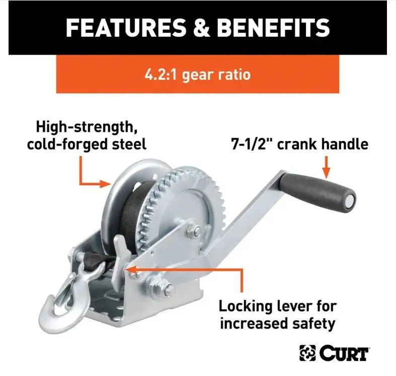 HAND WINCH 1400 LB  WITH 20FT